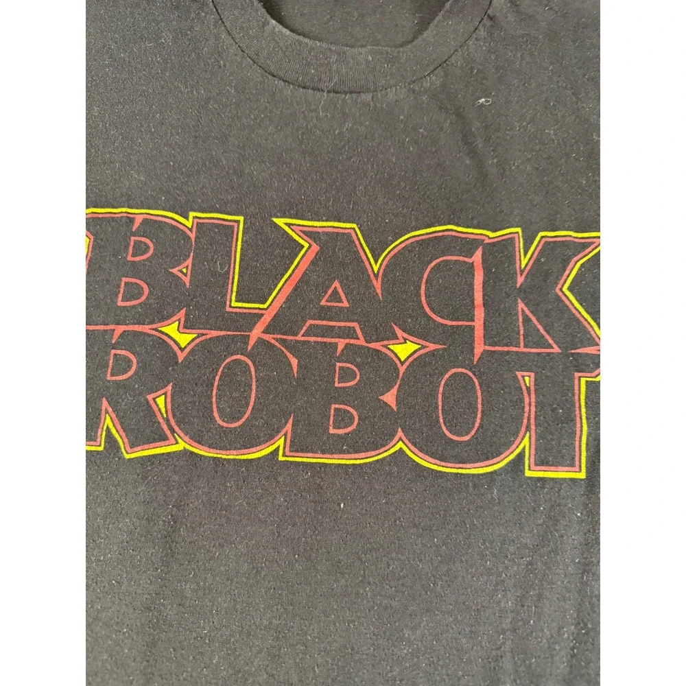 Black Robot Band T-Shirt American Apparel The 50/50 Shirt‎ Black Medium Mens